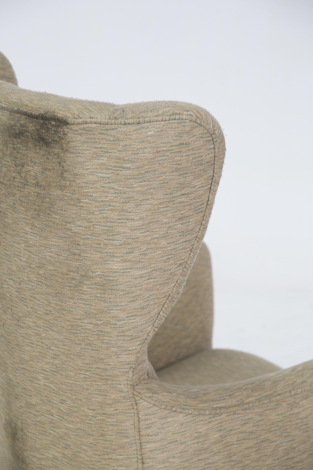 Italienische Vintage-Sessel aus Holz und Stoff von Paolo Buffa 'Attr' im Angebot 1
