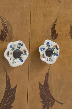 Enfilade vintage Paolo Buffa en bois et céramique 'Attr.'