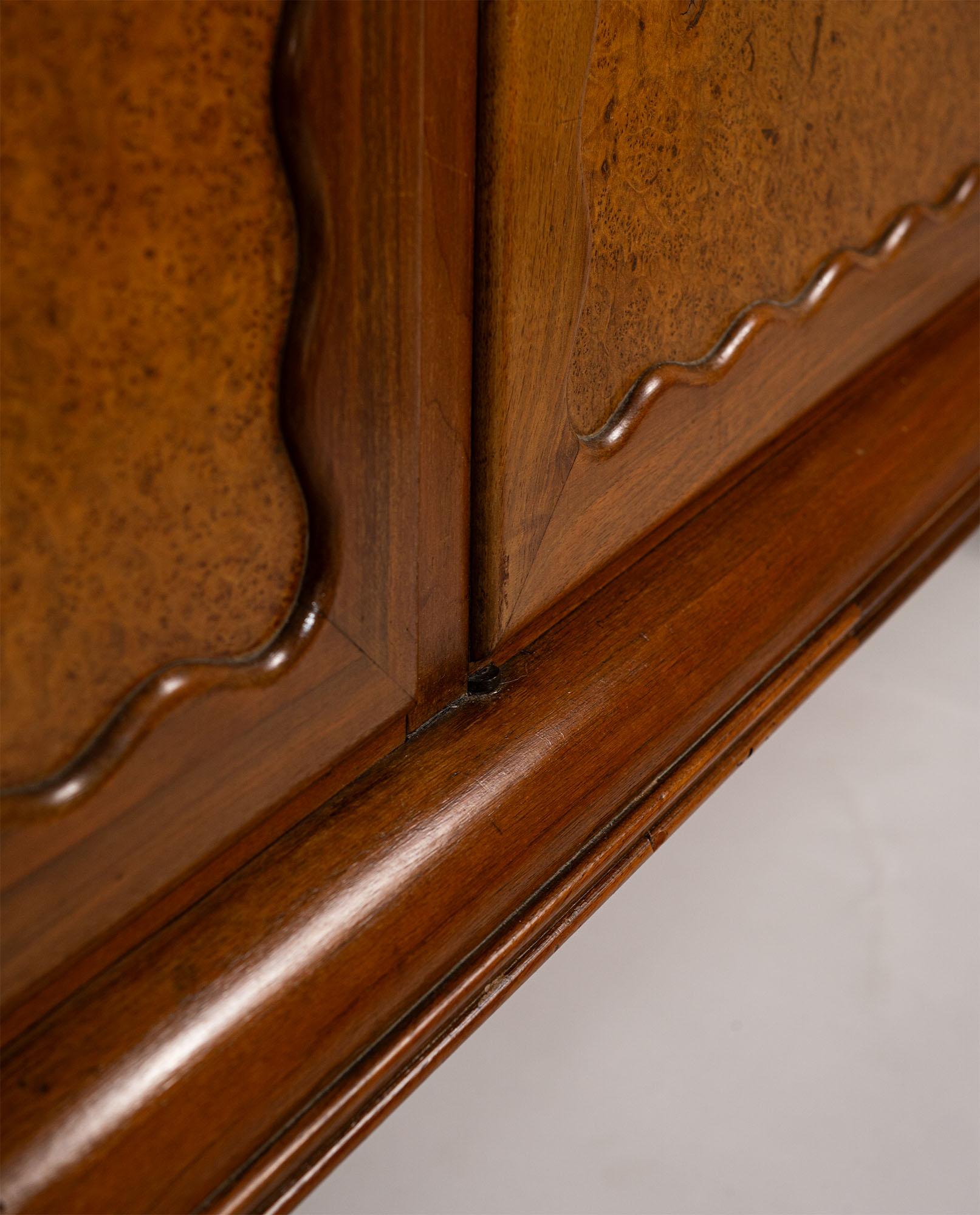 Paolo Buffa Walnut and Birch Burl Sideboard with Marble Top, Italy, 1956 For Sale 2