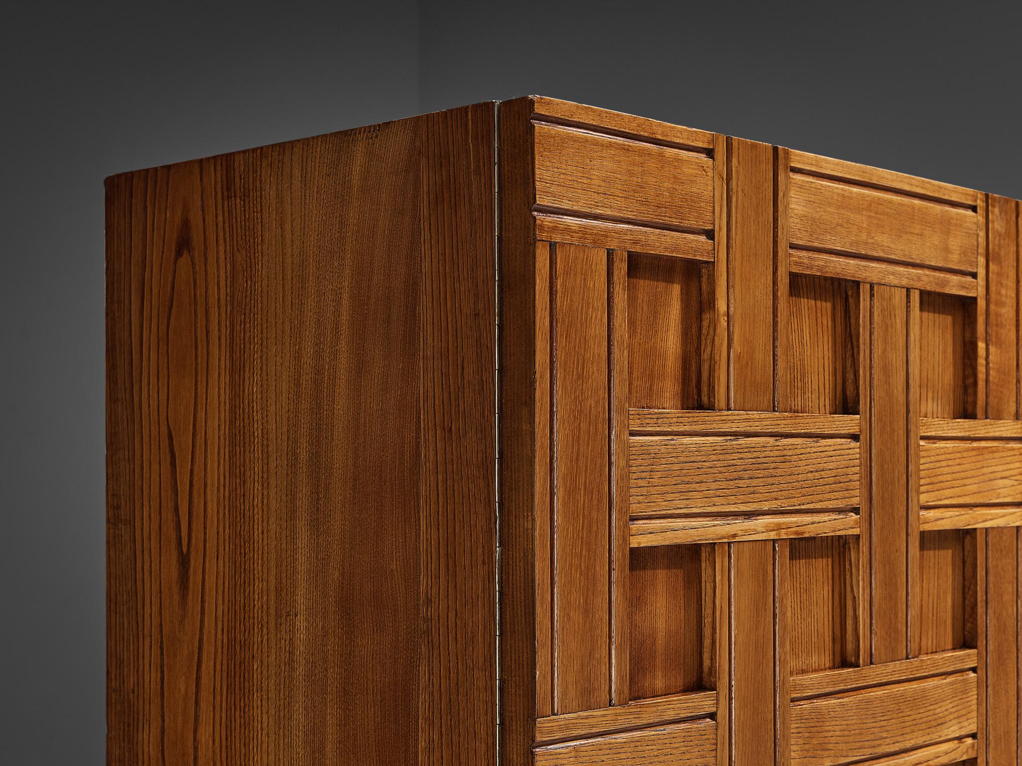 Italian Paolo Buffa Large Highboard in Chestnut 1940s