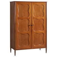 Paolo Buffa, Wardrobe, Walnut, Brass, Italy, 1940s