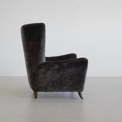 Paolo BUFFA Wingback Chair, Italy 1950s