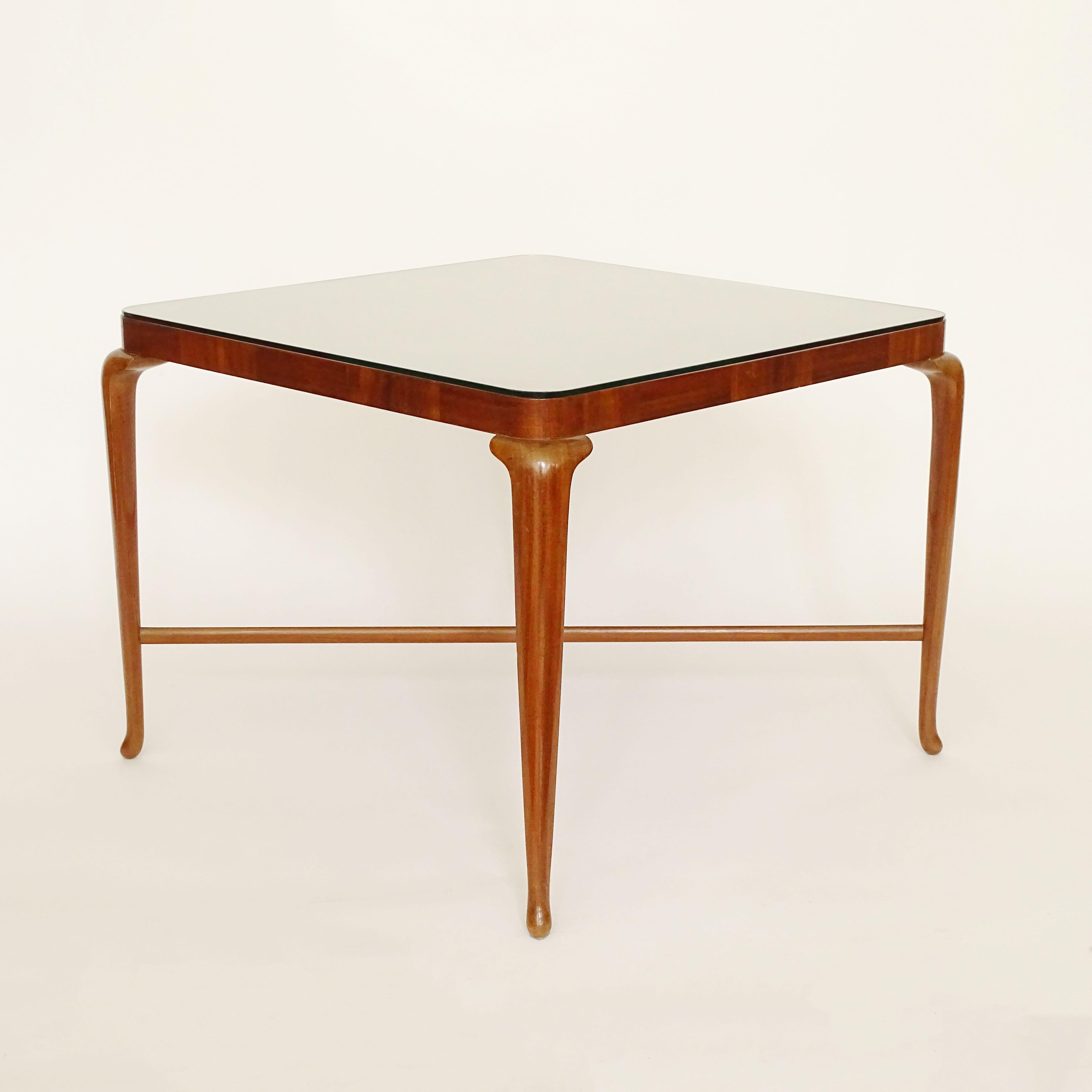 Paolo Buffa Wooden Coffee Table with Squares Top, Italy, 1940s For Sale 3