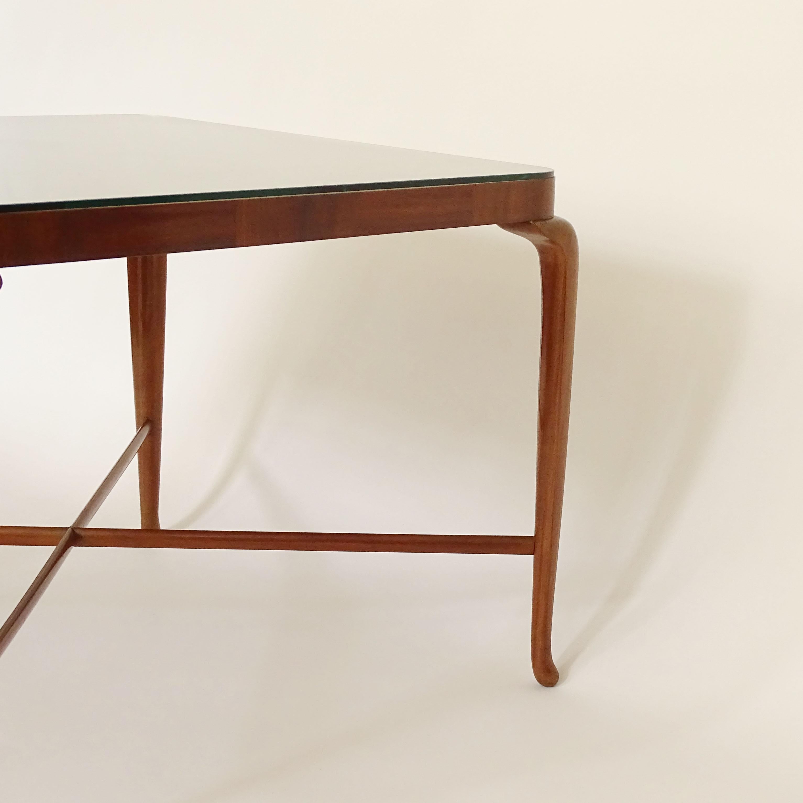 Paolo Buffa Wooden Coffee Table with Squares Top, Italy, 1940s In Good Condition For Sale In Milan, IT