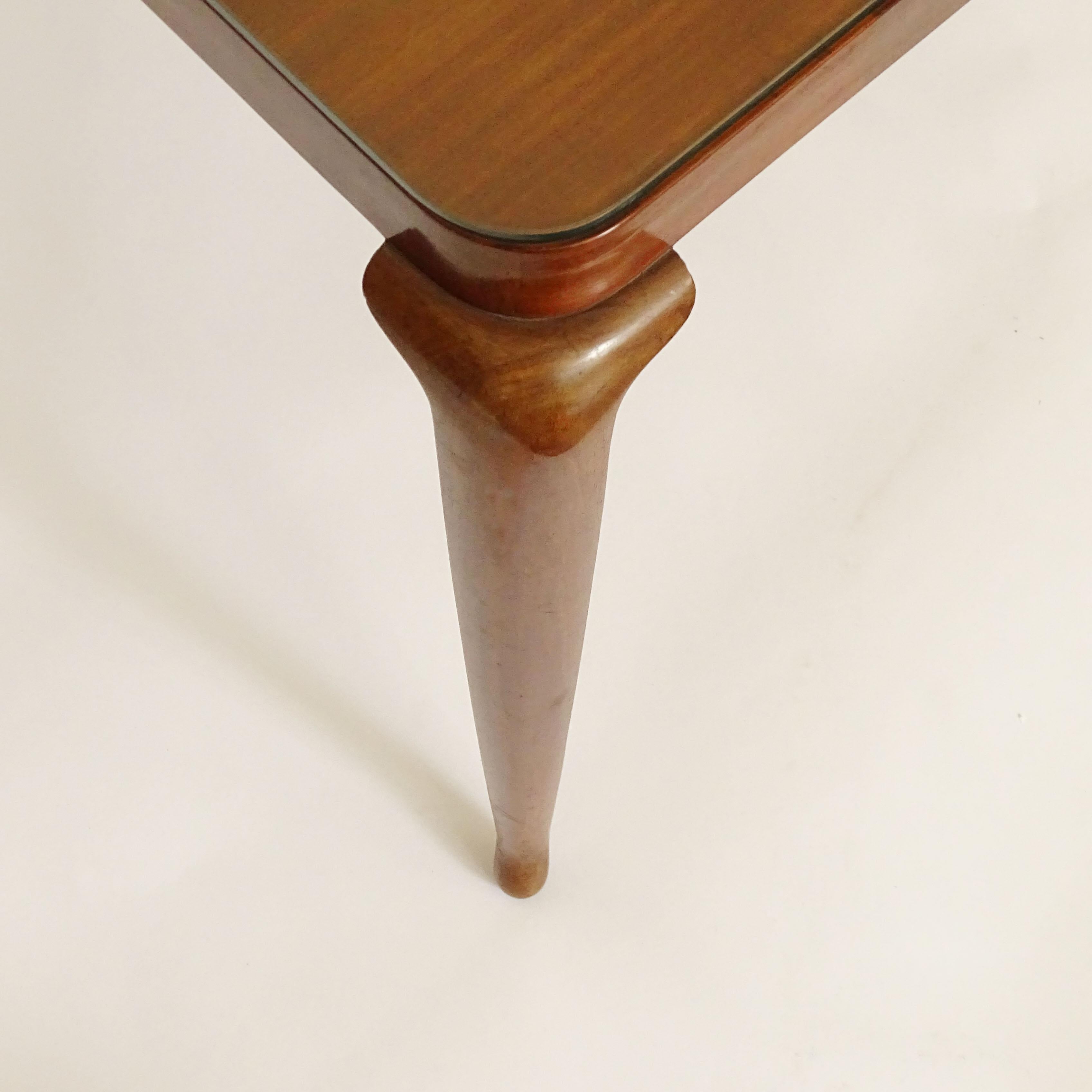 Mid-20th Century Paolo Buffa Wooden Coffee Table with Squares Top, Italy, 1940s For Sale