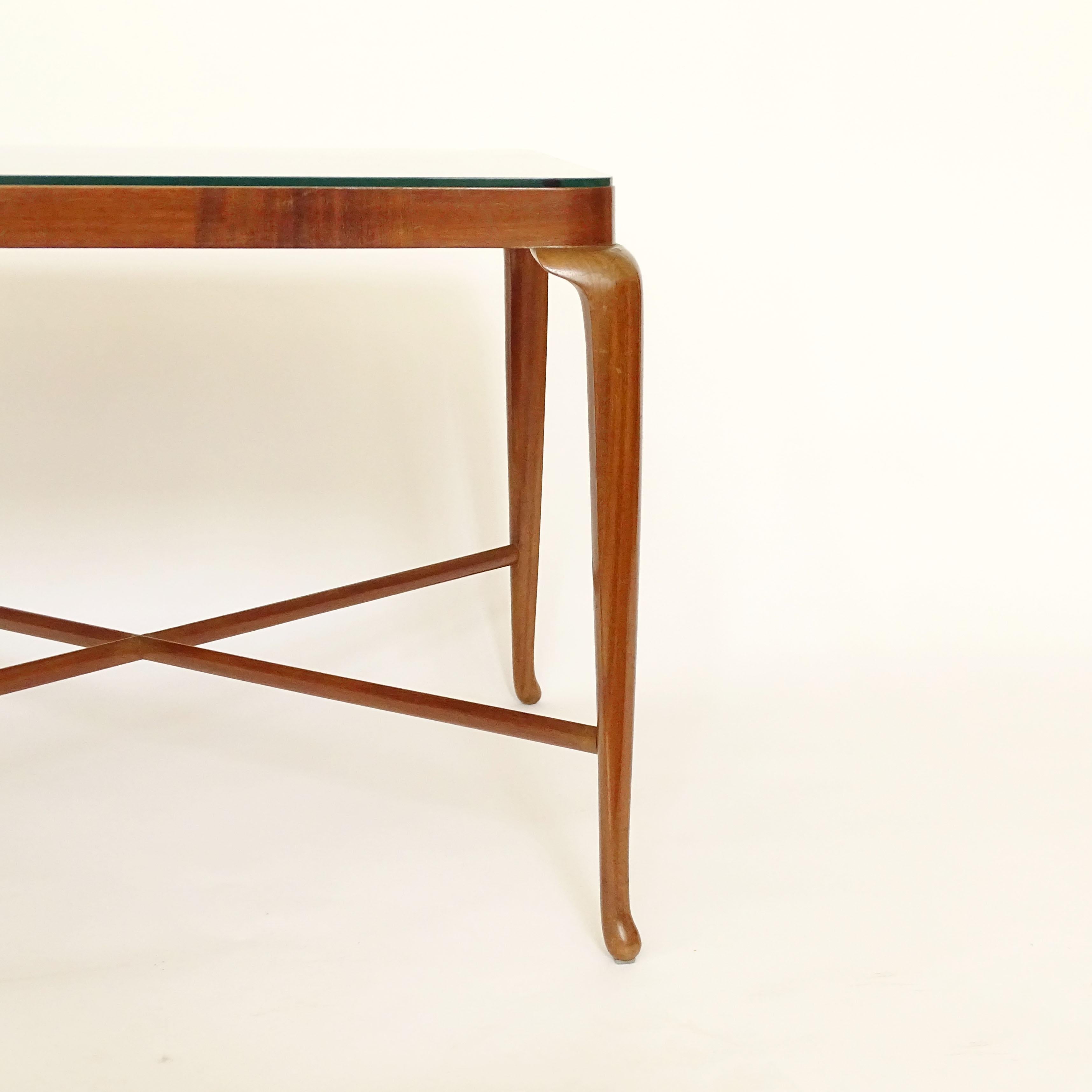 Paolo Buffa Wooden Coffee Table with Squares Top, Italy, 1940s For Sale 2