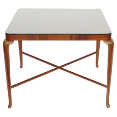 Vintage Paolo Buffa Wooden Coffee Table with Squares Top, Italy, 1940s