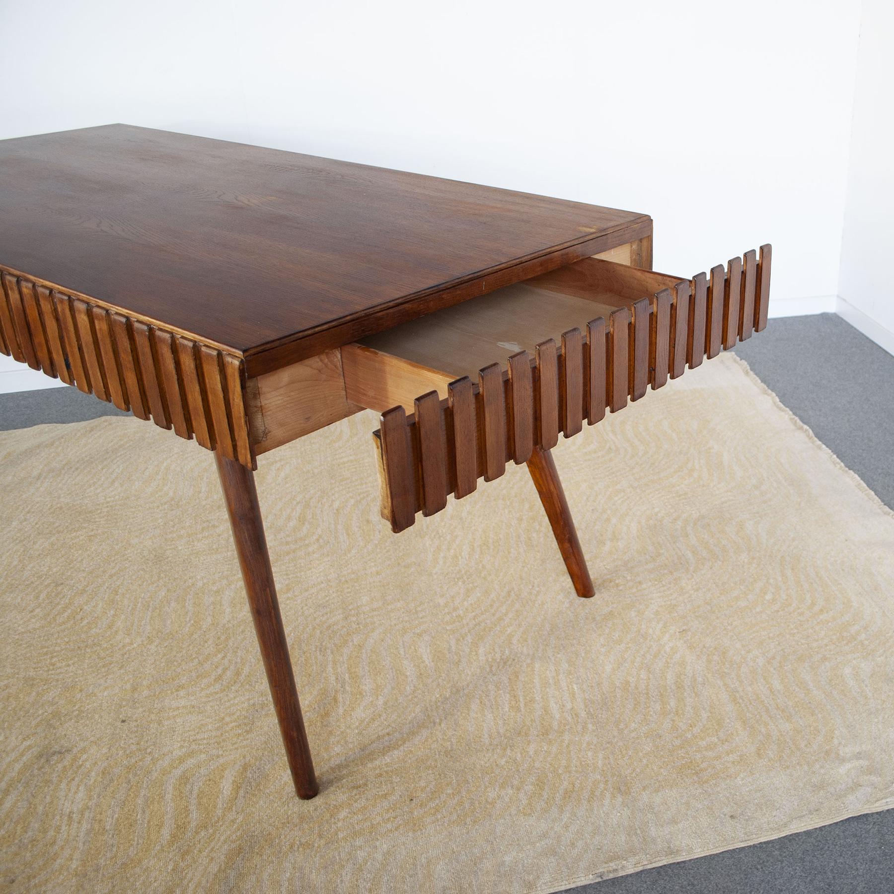Wood Paolo Buffa wooden table 1950s For Sale