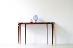 Paolo Buffa.Extraordinary Canaletto walnut console table