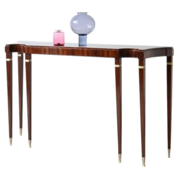 Paolo Buffa.Extraordinary Canaletto walnut console table
