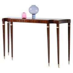 Paolo Buffa.Extraordinary Canaletto walnut console table