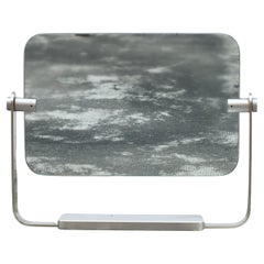 Paolo Caliari design anni 70 by Linea T produzione Italia specchio da tavolo inclinabile