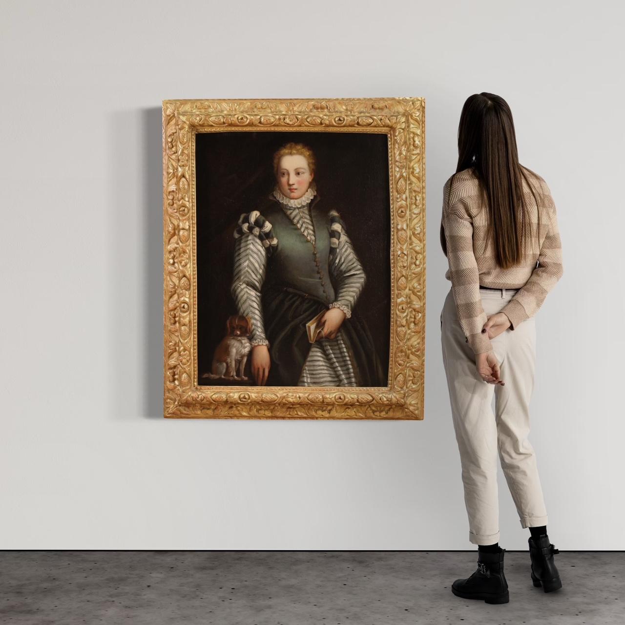 Italian painting from the second half of the 16th century. Oil on canvas artwork from the Venetian school attributable to the workshop of Paolo Caliari, known as Veronese, as it is based on the master's original, now exhibited at the Thyssen Museum