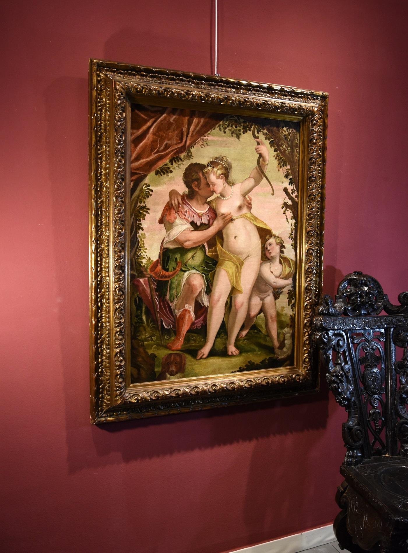 Venus Cupid Véronèse Paint Oil on canvas 16/17th Century Old master Mythological 9