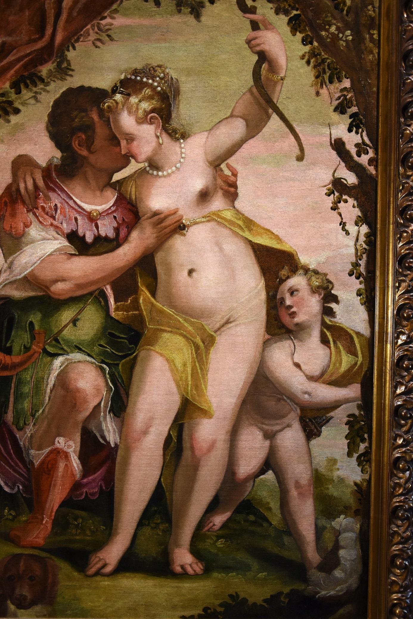 Venus Cupid Véronèse Paint Oil on canvas 16/17th Century Old master Mythological 2