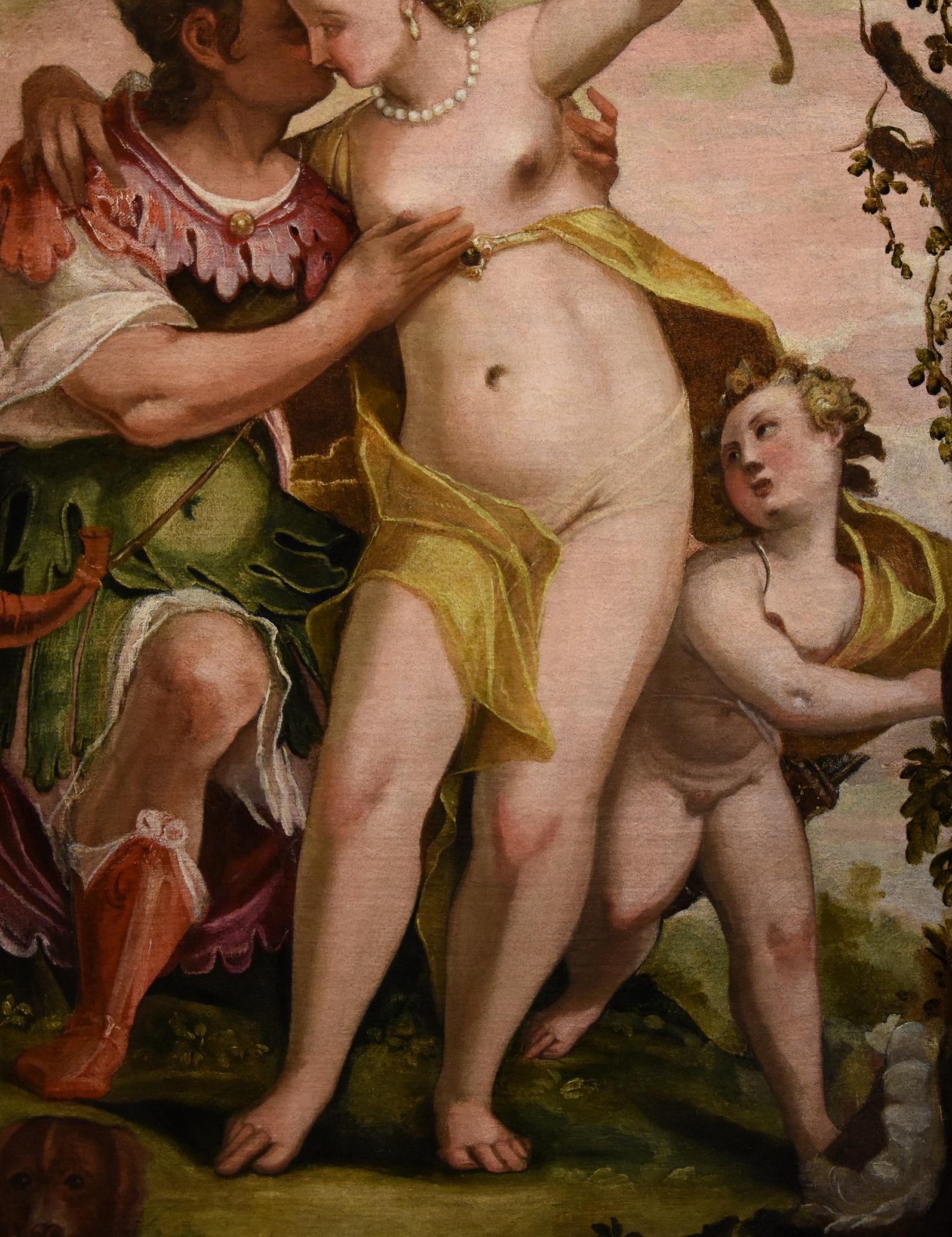 Venus Cupid Véronèse Paint Oil on canvas 16/17th Century Old master Mythological 3