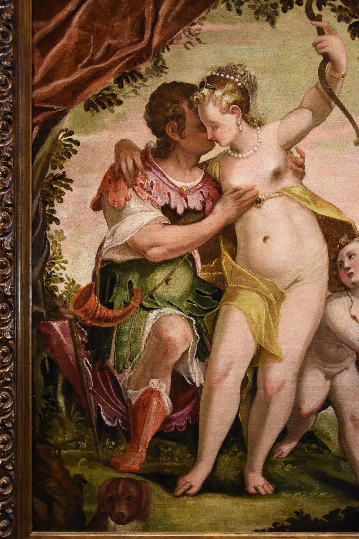 Venus Cupid Véronèse Paint Oil on canvas 16/17th Century Old master Mythological 4