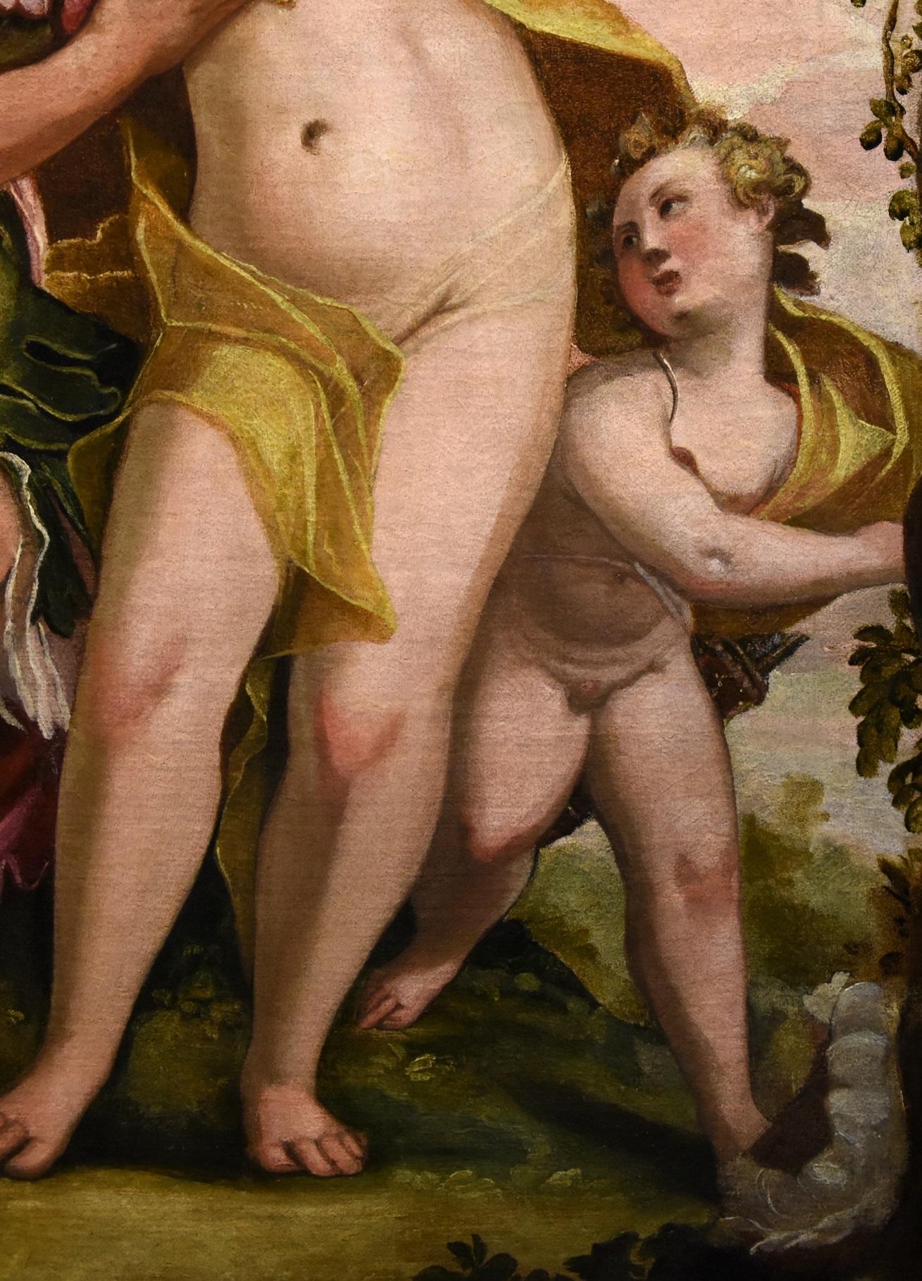 Venus Cupid Véronèse Paint Oil on canvas 16/17th Century Old master Mythological 5