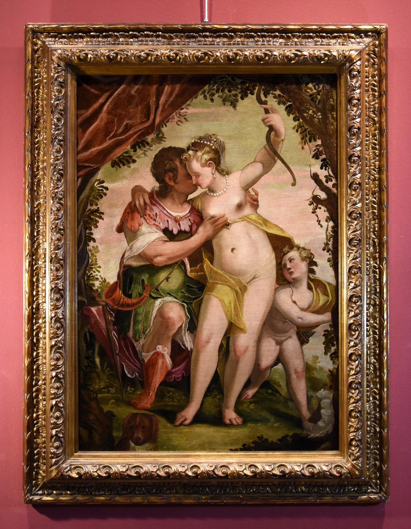 Paolo Caliari dit Véronèse (Vérone 1528 - Venise 1588) Landscape Painting - Venus Cupid Véronèse Paint Oil on canvas 16/17th Century Old master Mythological