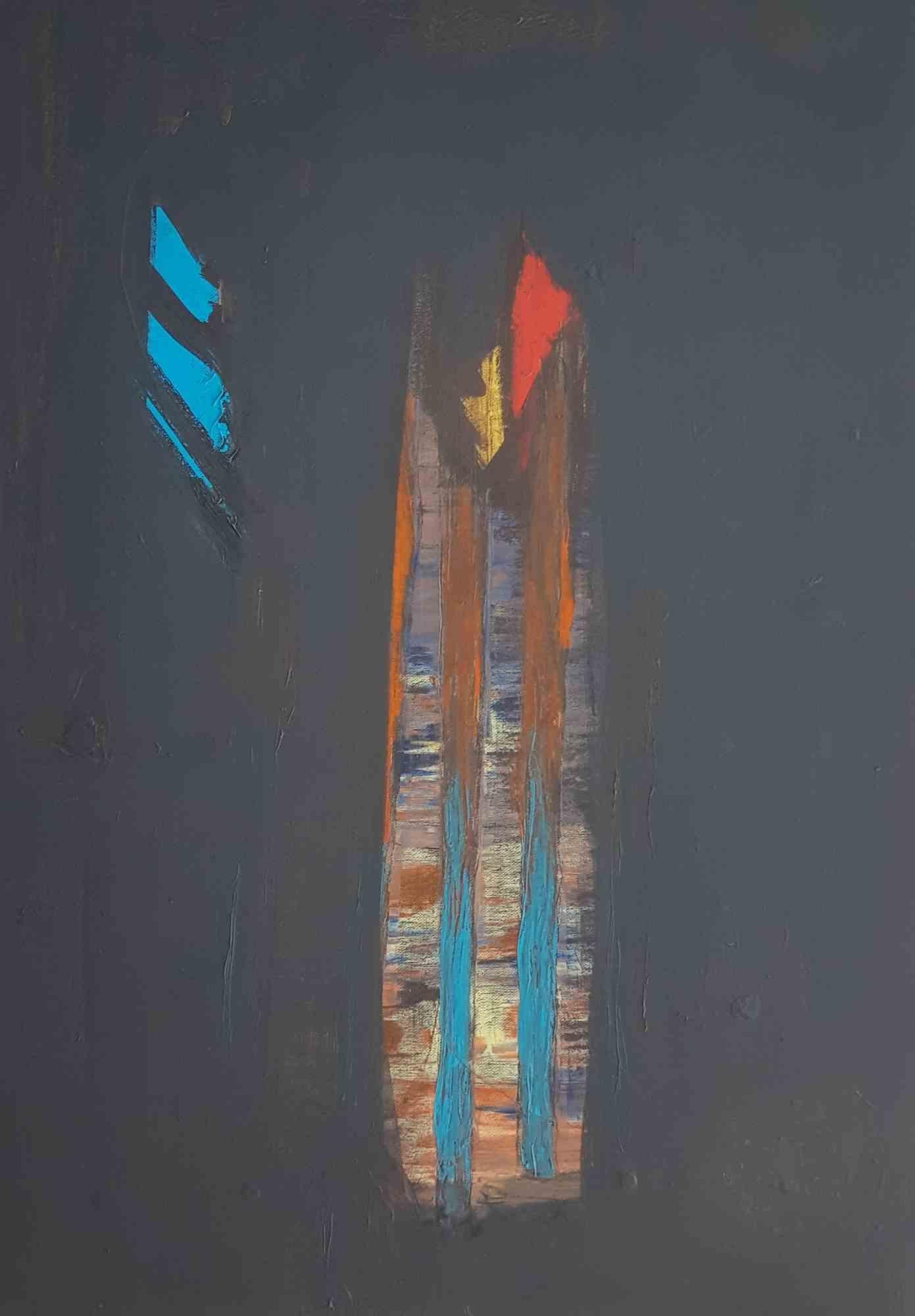 The Tower of the times is a beautiful acrylic painting realized by the Italian artist Paolo Cantù in 2020.

This is an original abstract artwork with bright and lively colors. 

Hand-signed on the back. Perfect conditions.