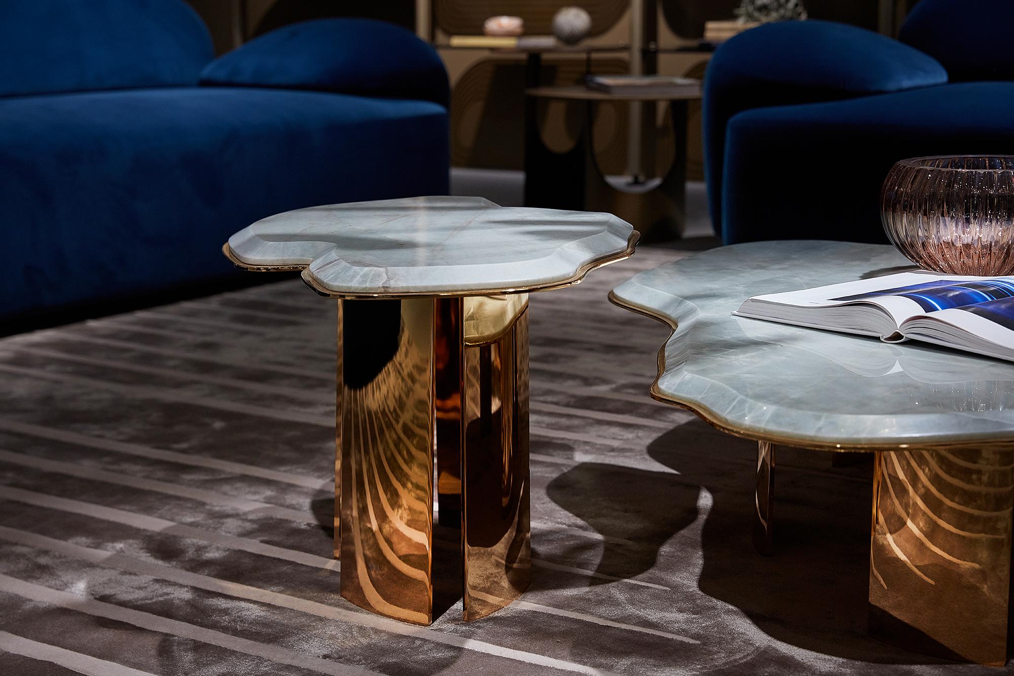 italien Grande table basse Paolo Castelli Claude avec plateau en marbre par Vittorio Paradiso