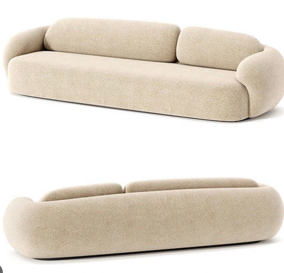 Paolo Castelli Sofá de 3 plazas blanco coral by Hubert de Malherbe Moderno en venta