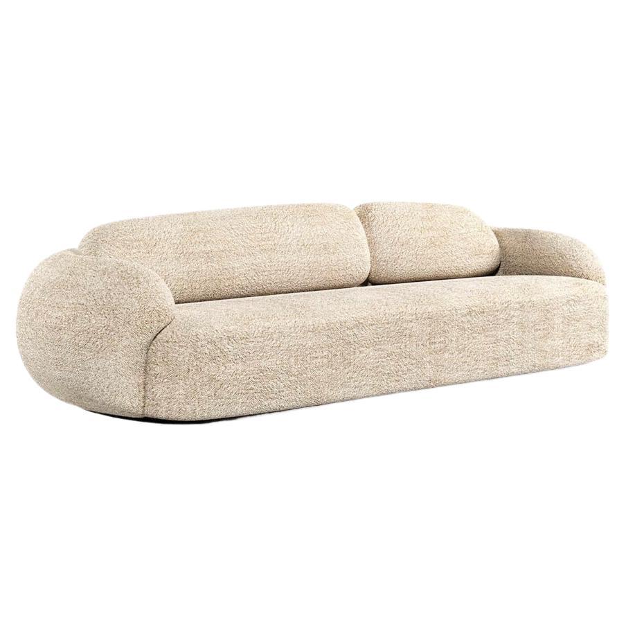 Paolo Castelli Koralle Weißes 3-Sitzer-Sofa von Hubert de Malherbe im Angebot