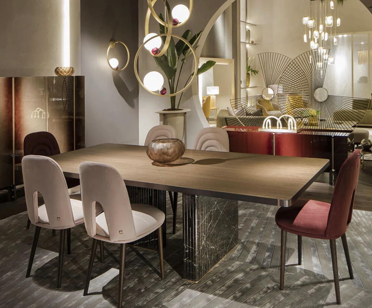 italien Paolo Castelli chaise de salle à manger Echo rose en vente