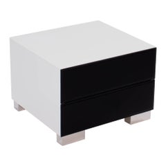 Paolo Cattelan Black Leather Dandy Bedside Tables, 2004