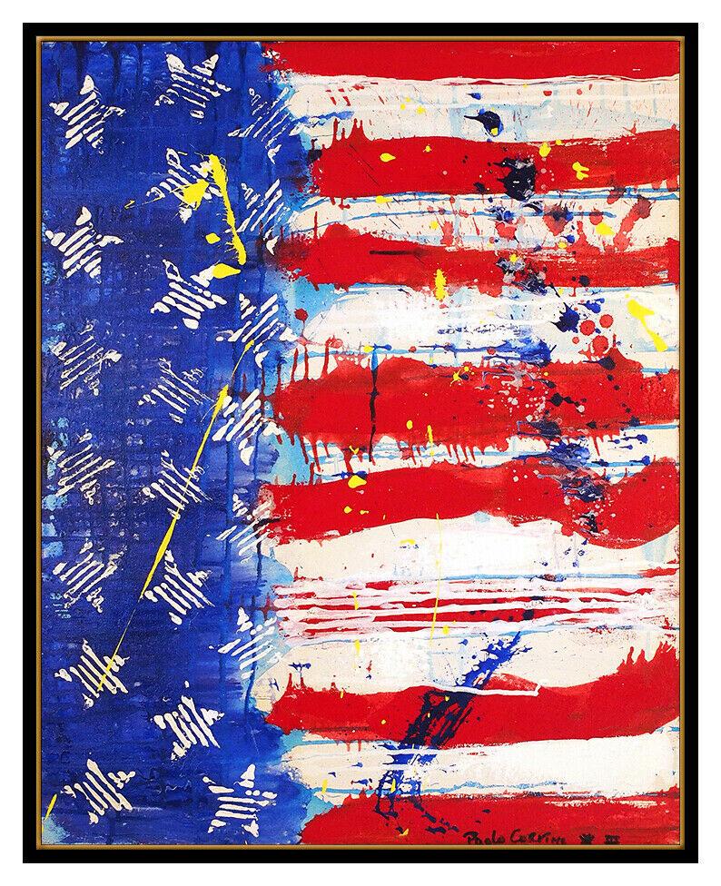 american flag painting on canvas