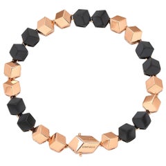 Paolo Costagli 18 Karat Gold Sterling Silver Gunmetal Finish Brillante Bracelet