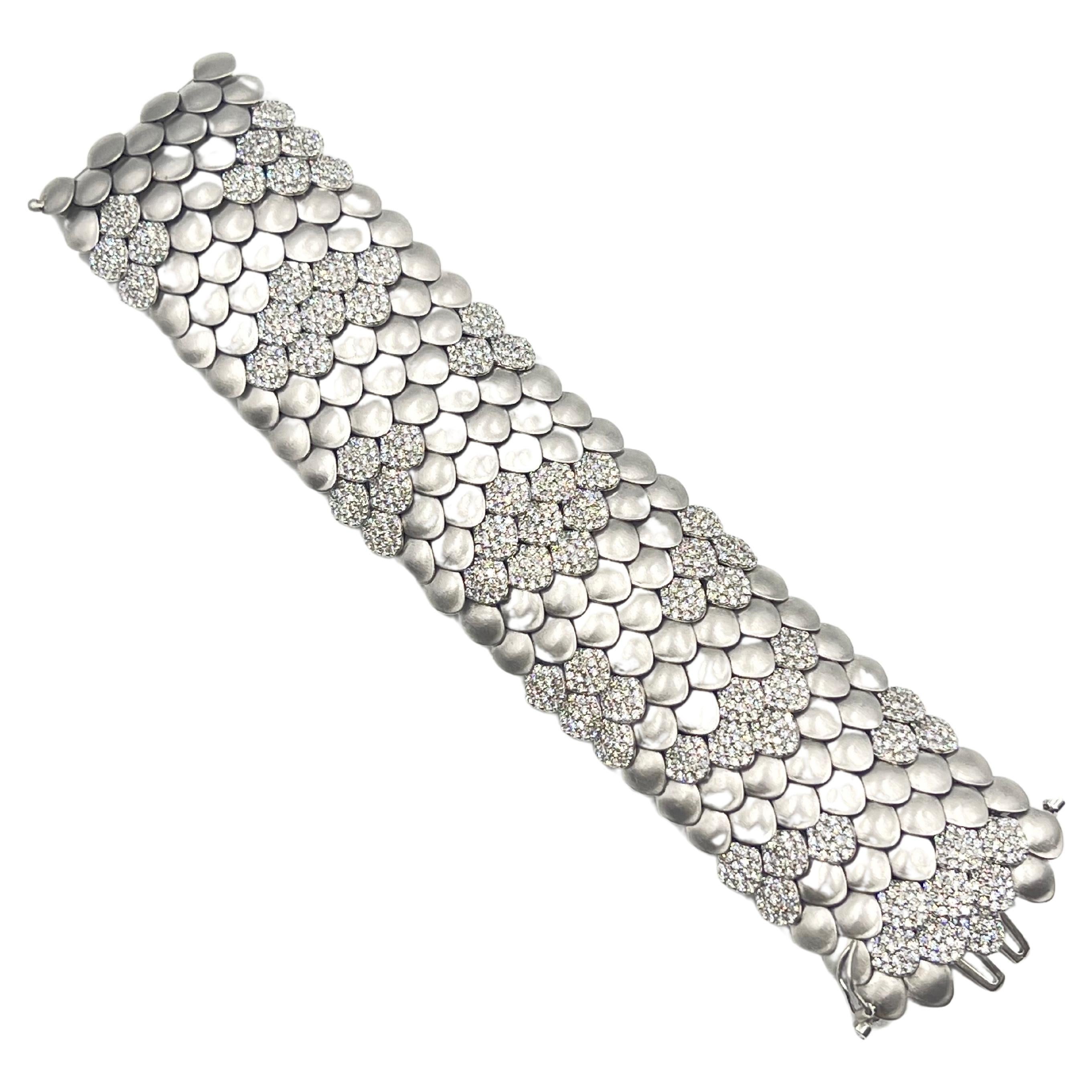 Paolo Costagli Pulsera Serpiente Diamante Oro Blanco 18k en venta