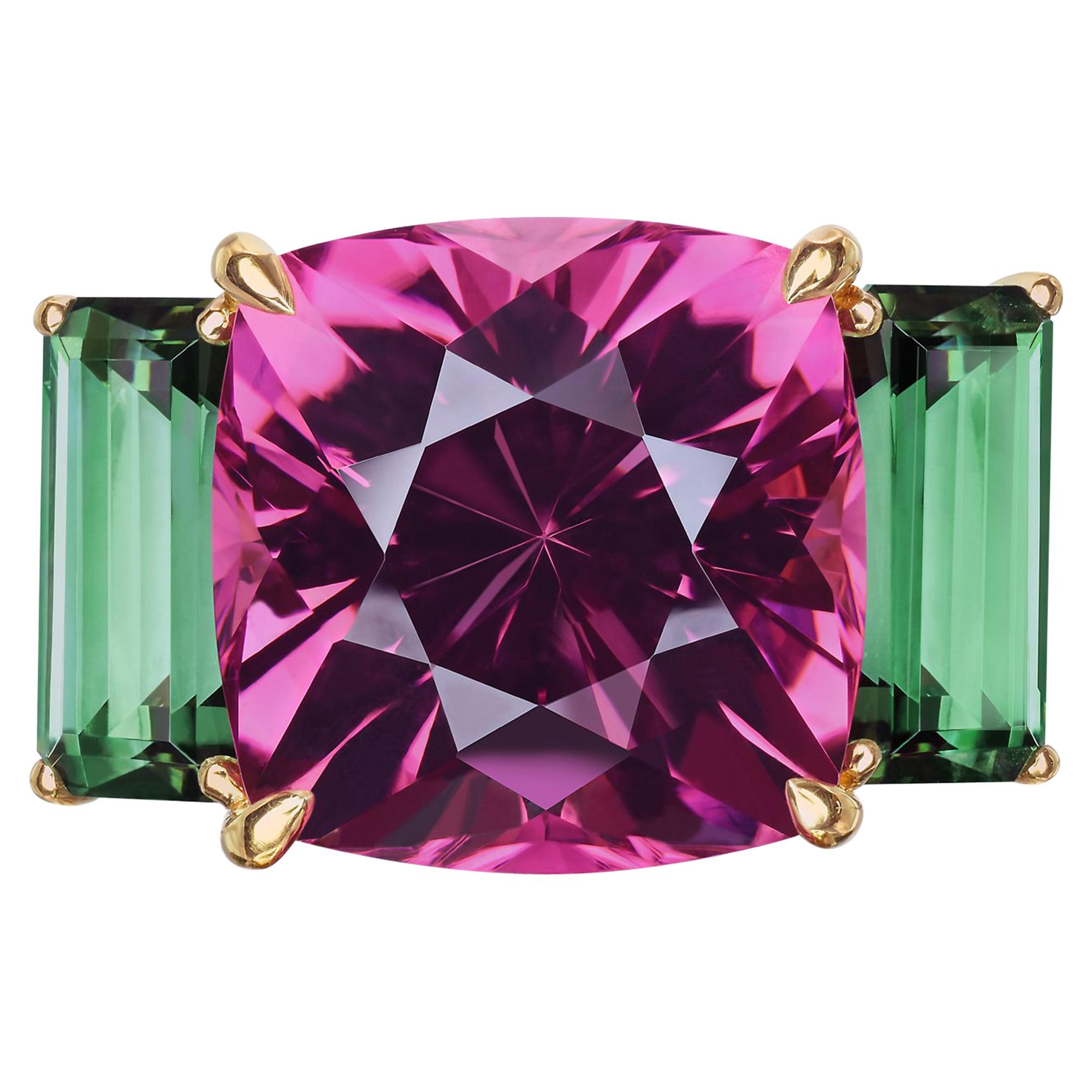 Paolo Costagli Change of Color Tourmaline and Green Tourmaline Ring