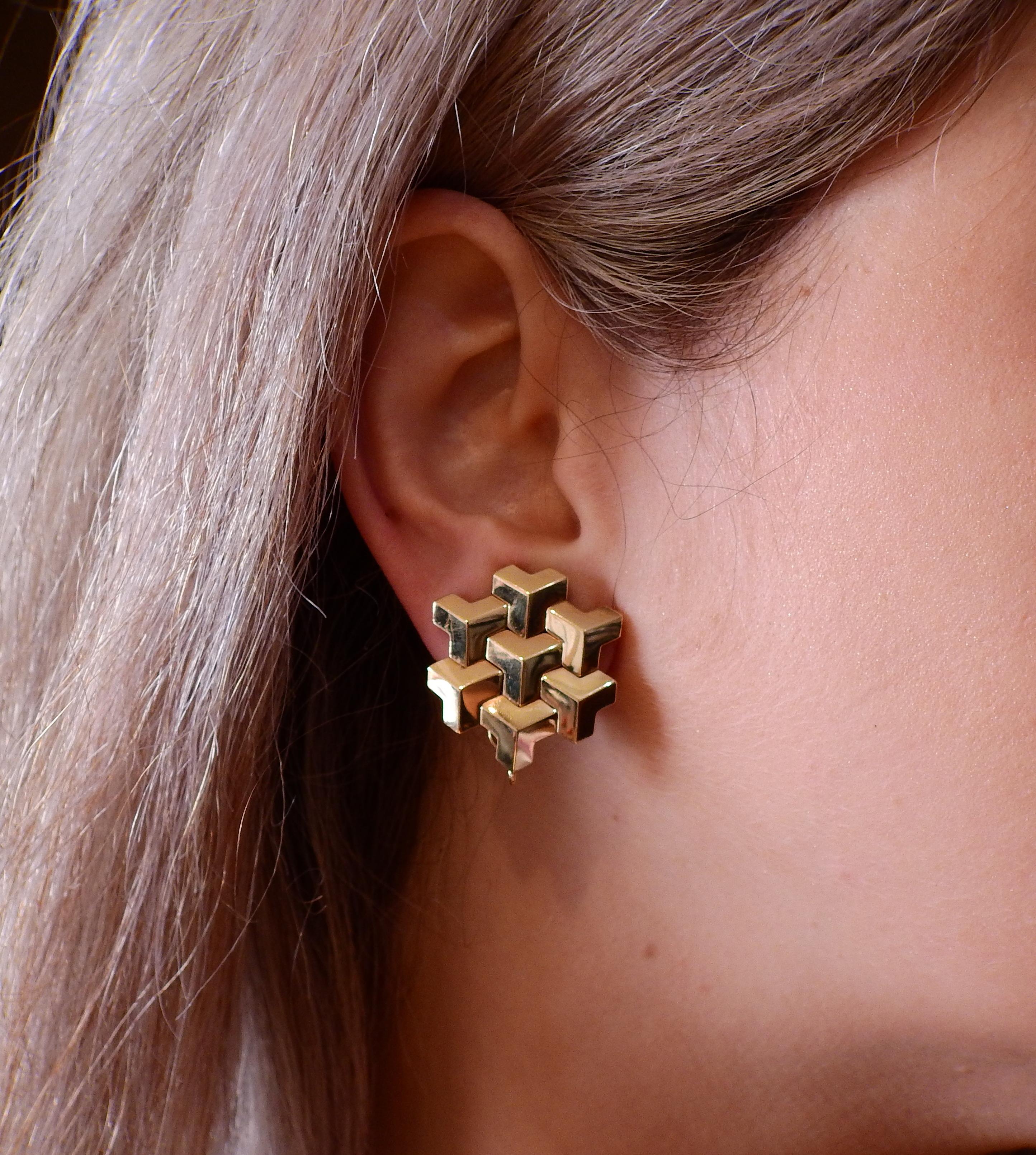 Paolo Costagli Geometric Gold Earrings 1