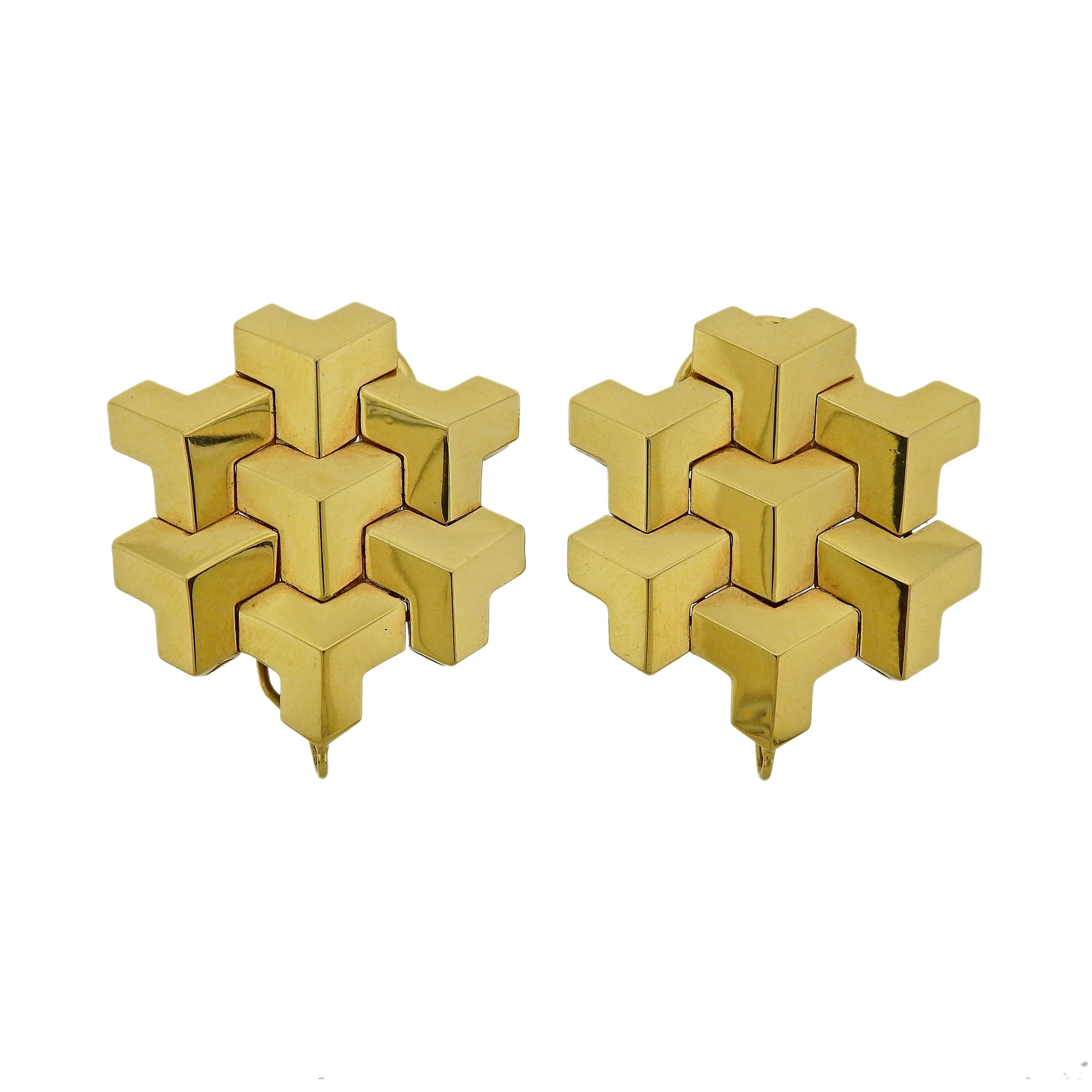 Paolo Costagli Geometric Gold Earrings