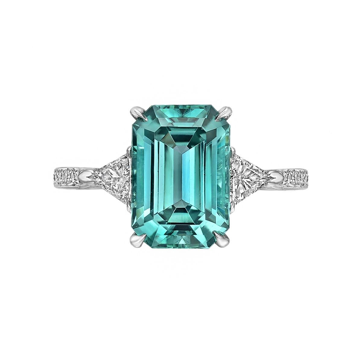 Vintage 2 CT Neon Blue Paraiba Tourmaline Engagement Ring, Oval Cut White  Gold Tourmaline Wedding Ring Greenish Blue Tourmaline Promise Ring - Etsy
