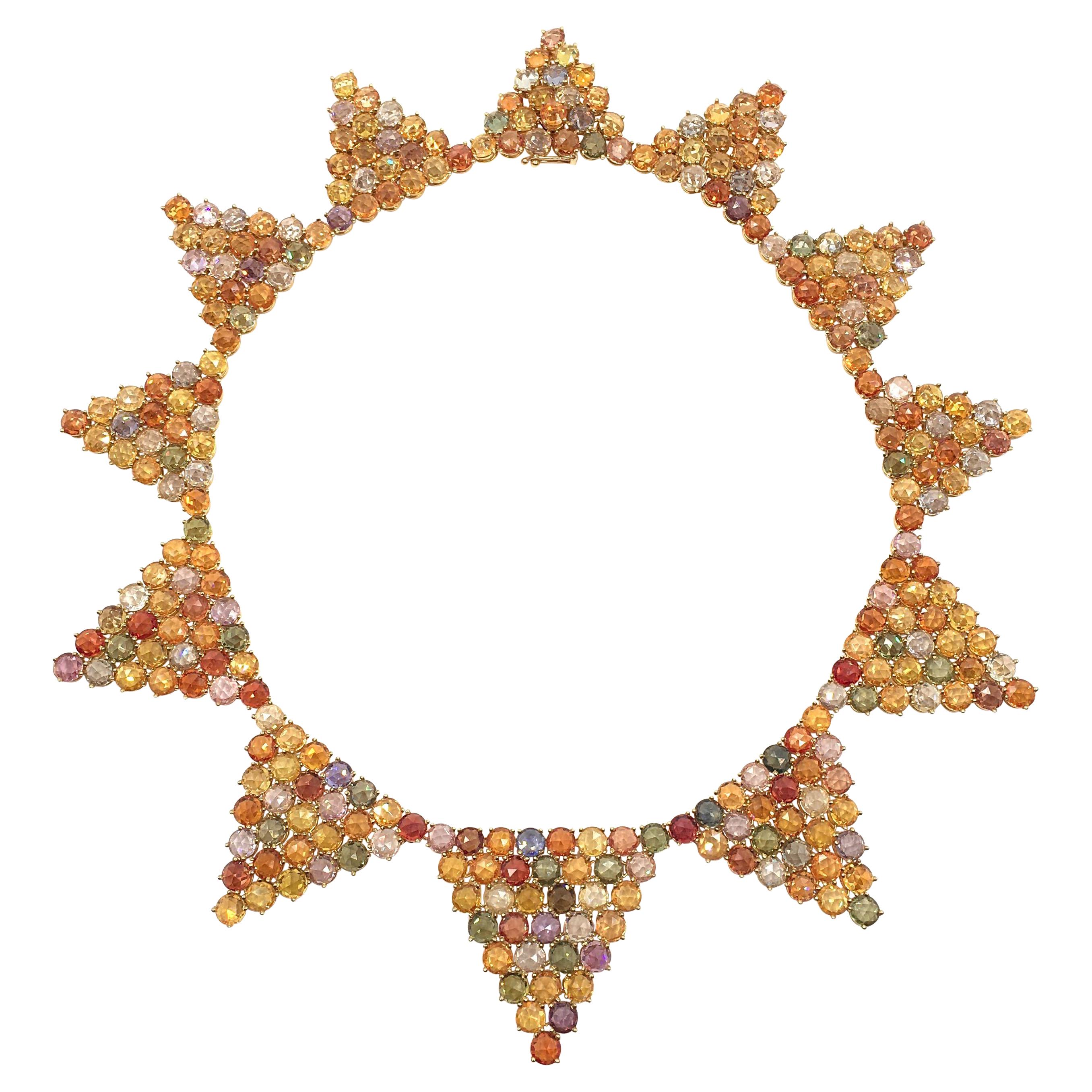 Paolo Costagli Multi Colored Sapphire Necklace