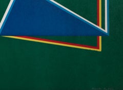 Figures géométriques - Lithographie originale de Paolo Cotani - 1970 environ