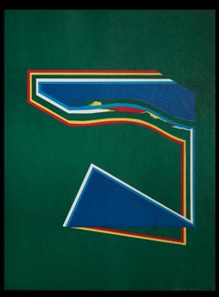Geometric Figures - Original Lithograph by Paolo Cotani - 1970 ca.