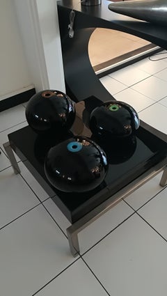 Paolo Crepax Conjunto de tres jarrones de cristal de Murano Firmado