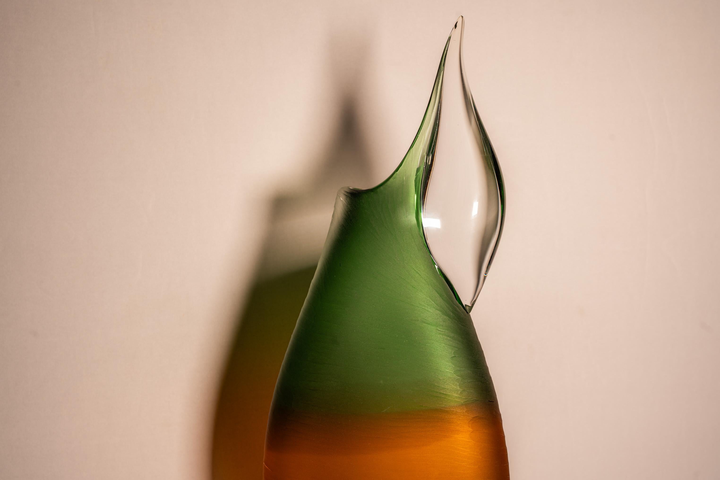 Italian Paolo Crepax vaso ad incalmo en vetro di Murano en vente