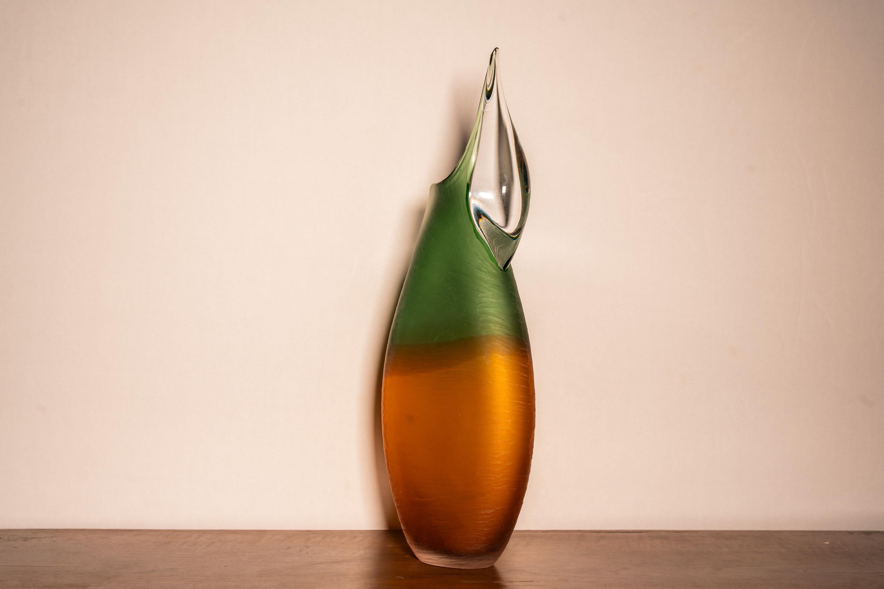 Paolo Crepax vaso ad incalmo in vetro di Murano, Vase im Zustand „Gut“ im Angebot in Santa Margherita Ligure, IT
