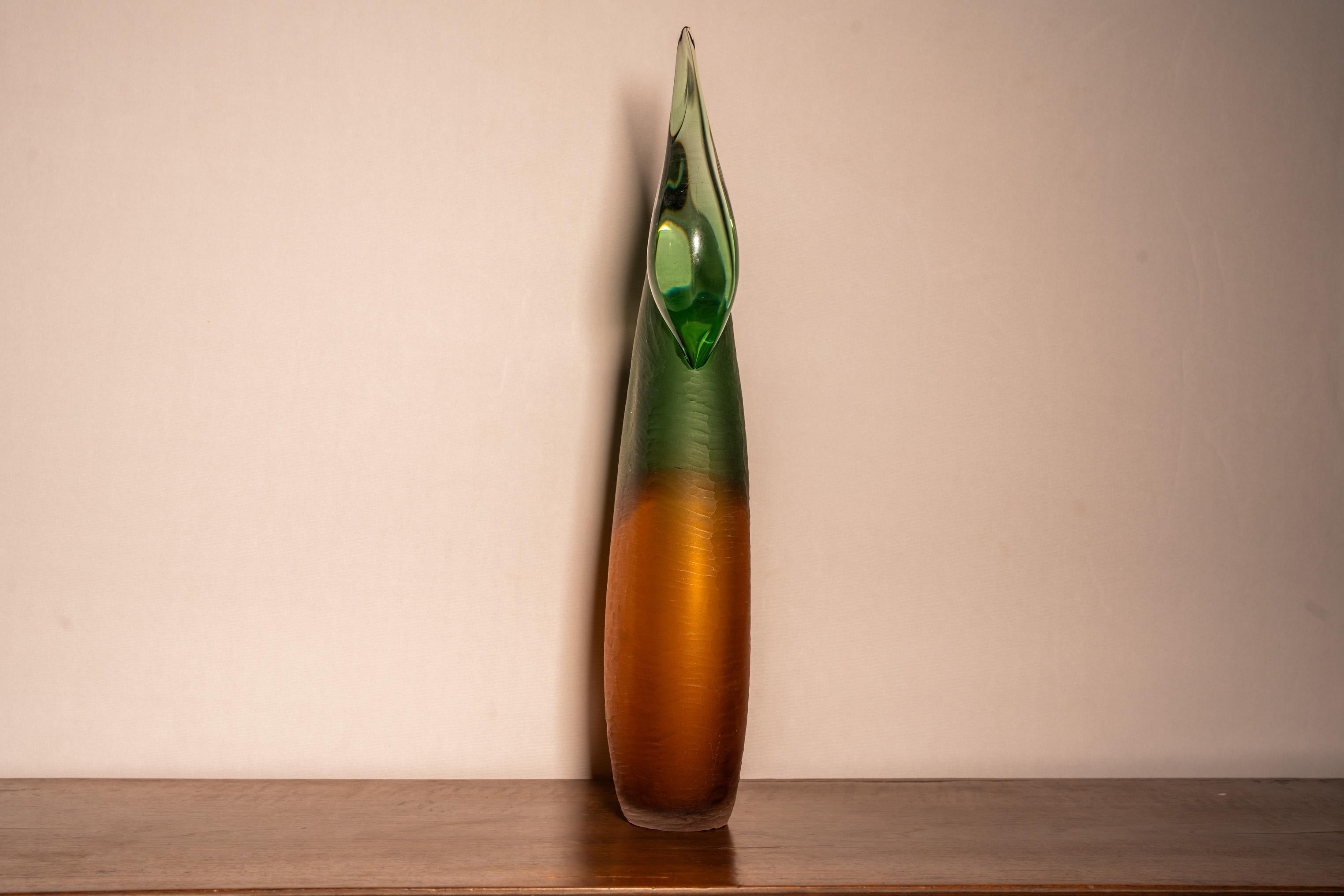 Paolo Crepax vaso ad incalmo in vetro di Murano, Vase (Muranoglas) im Angebot