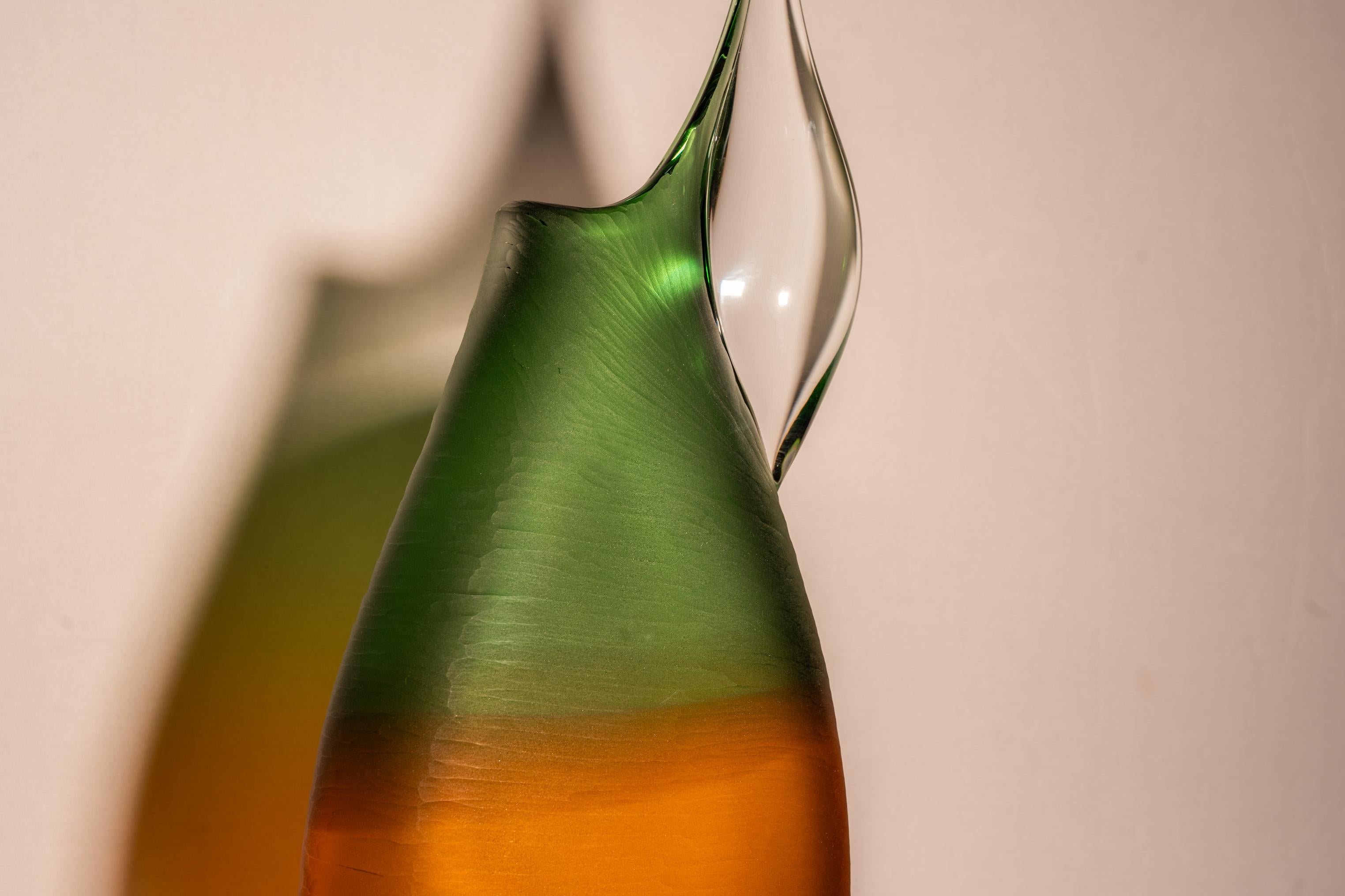 Paolo Crepax vaso ad incalmo en vetro di Murano en vente 1