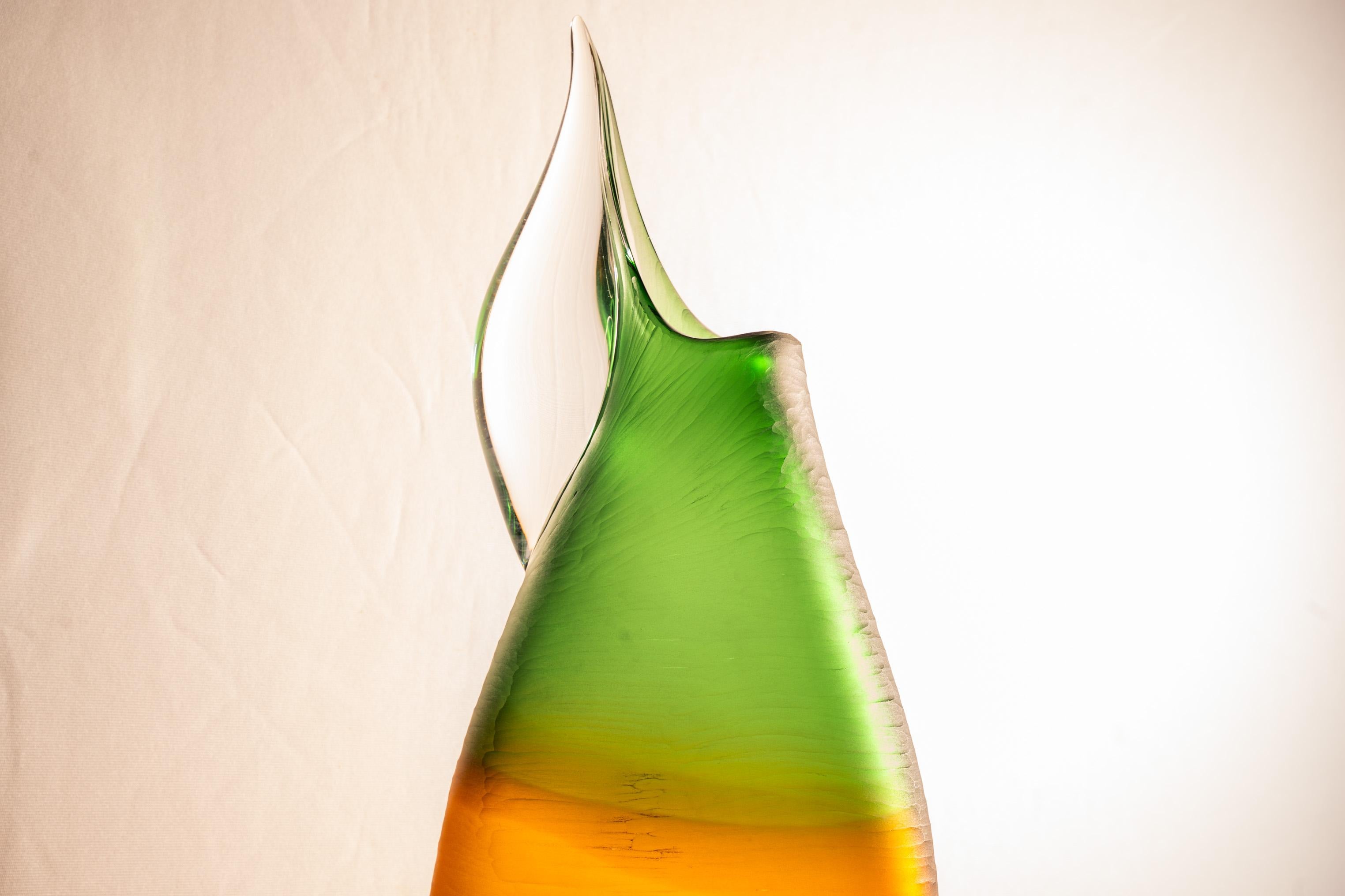 Paolo Crepax vaso ad incalmo in vetro di Murano For Sale 2