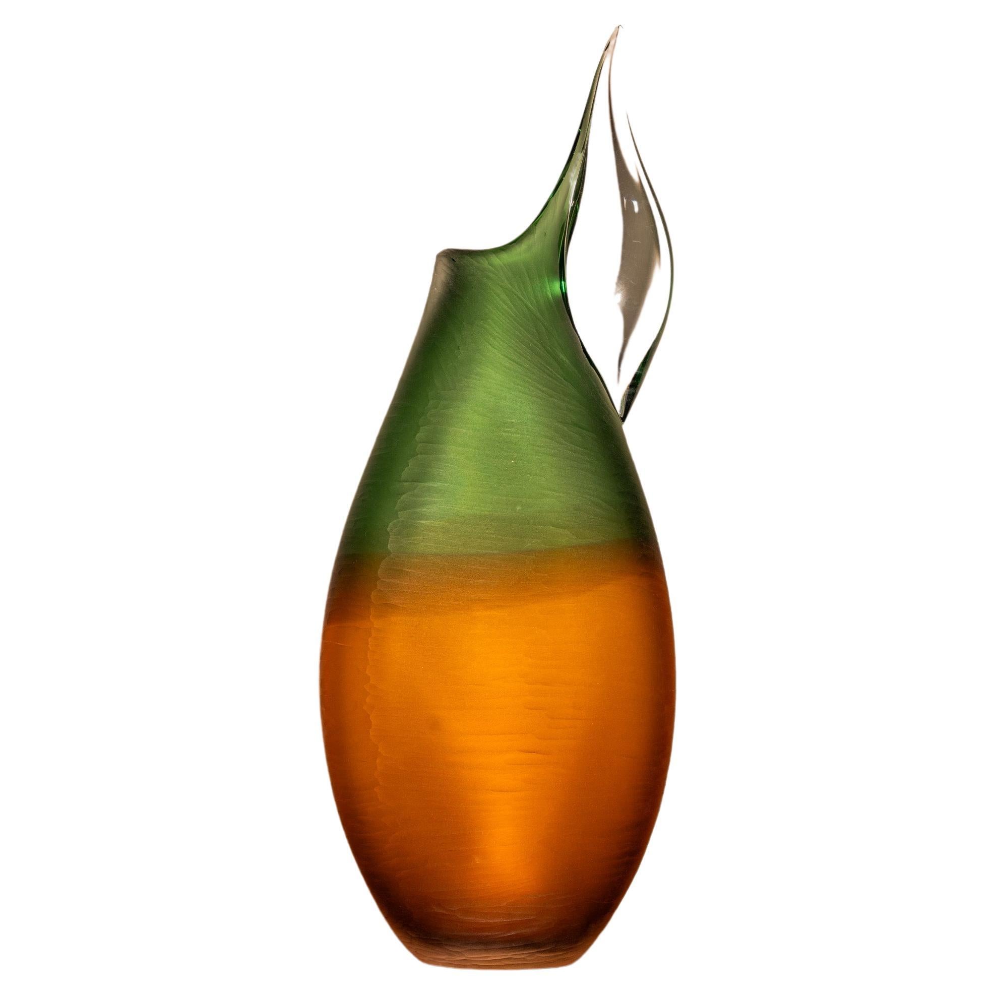Paolo Crepax vaso ad incalmo in vetro di Murano, Vase im Angebot