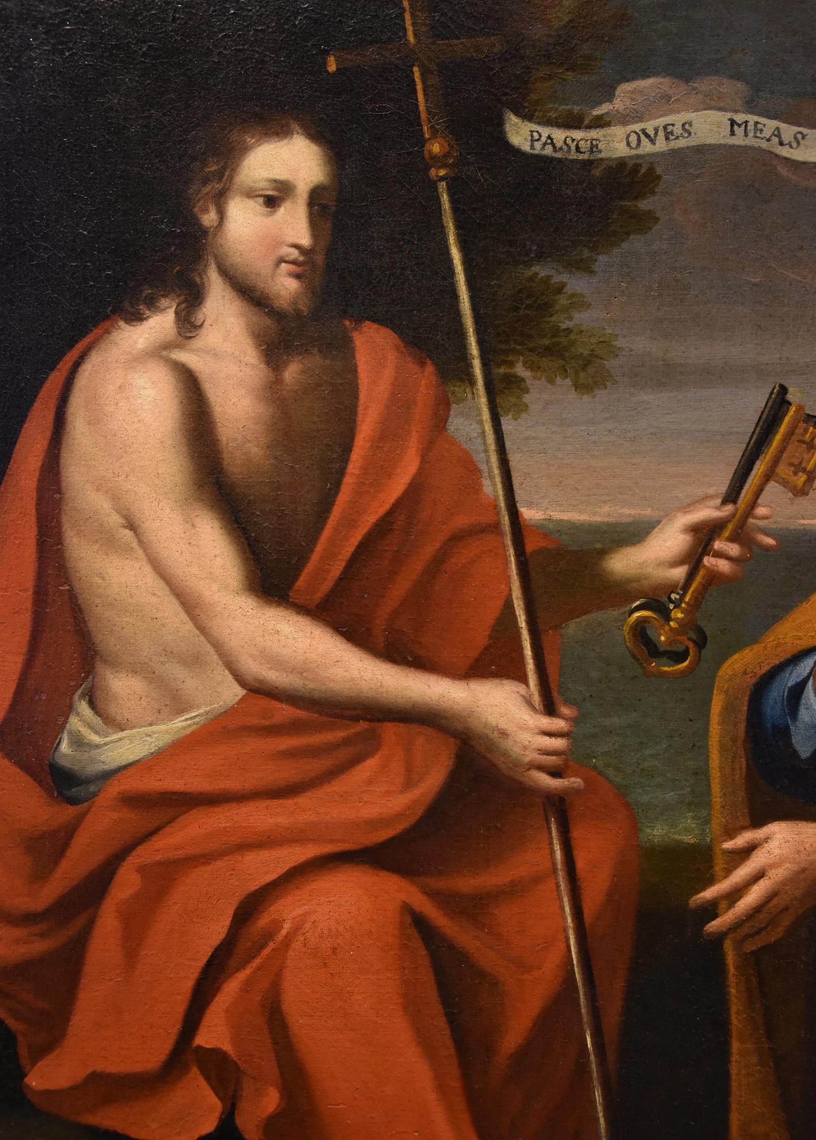 Christ St. Peter De Matteis, Gemälde Öl auf Leinwand 17/18 Jahrhundert, Alter Meister, Italien im Angebot 7