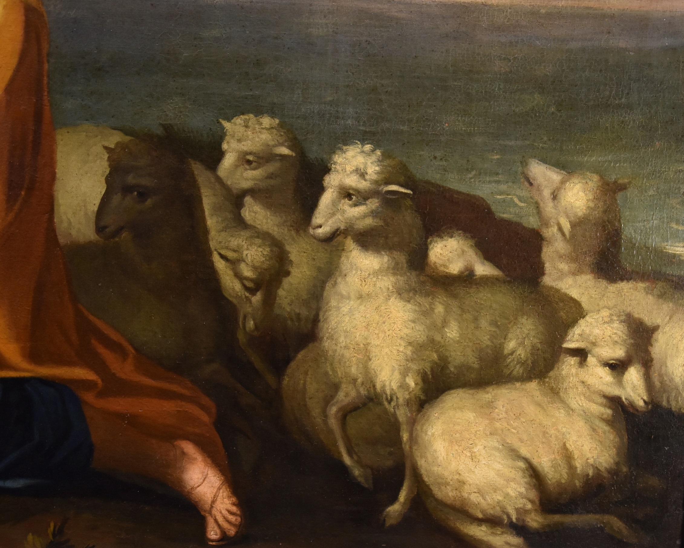 Christ St. Peter De Matteis, Gemälde Öl auf Leinwand 17/18 Jahrhundert, Alter Meister, Italien im Angebot 4