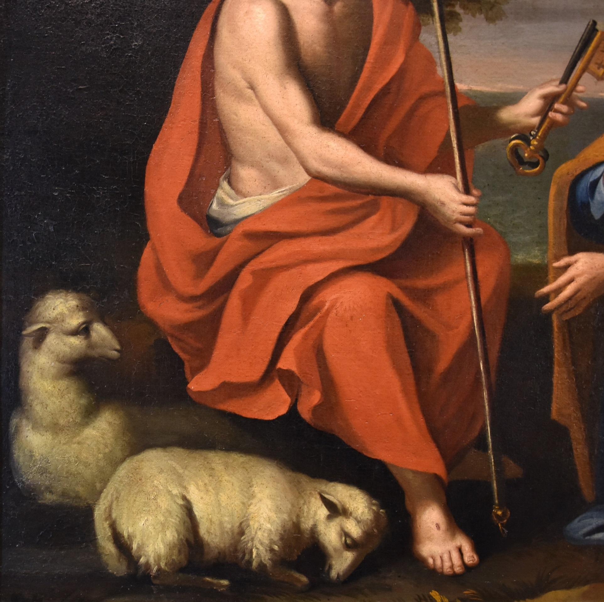 Christ St. Peter De Matteis, Gemälde Öl auf Leinwand 17/18 Jahrhundert, Alter Meister, Italien im Angebot 5