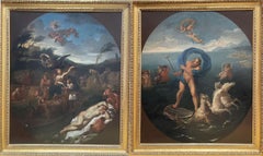 Pair of Artworks  "The Element Water: Poseidon Standing on a Shell"